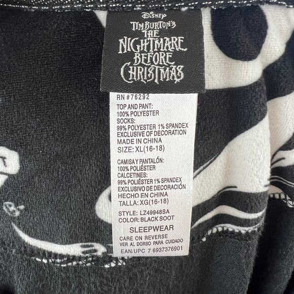 Disney The Nightmare Before Christmas Black Pajama Top Sleepwear Size XL - Picture 8 of 10